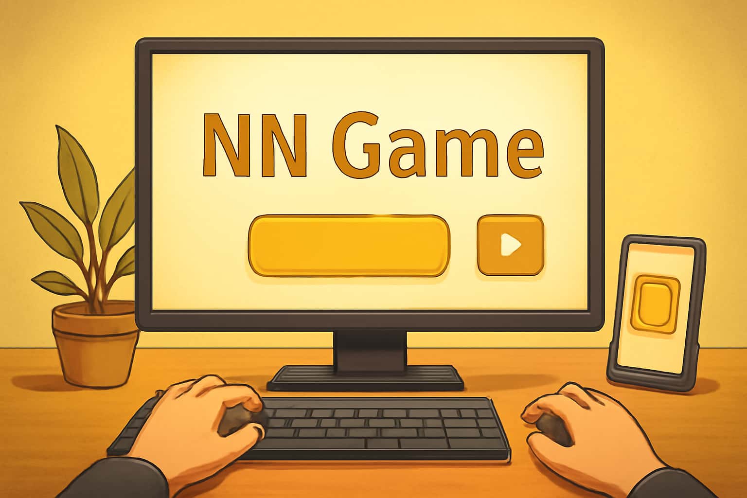 A professional informational scene illustrating the features of the NN Game Platform.