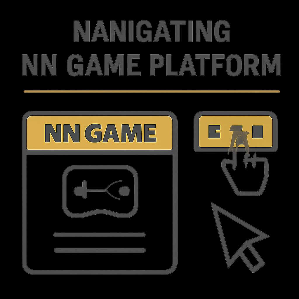 An educational diagram illustrating key navigation tips for the NN Game Platform.