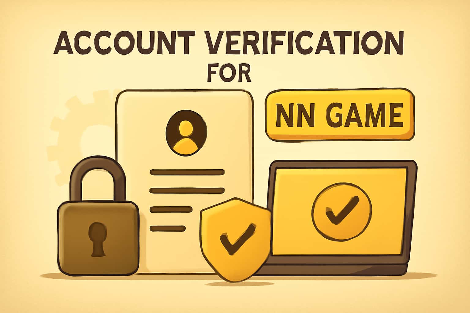 Informative graphic depicting the concept of account verification for NN Game.