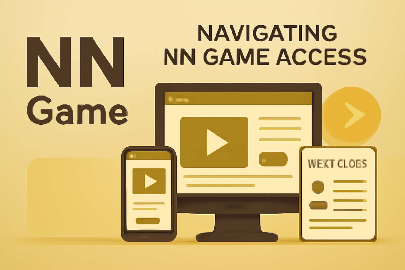 Informational scene illustrating NN Game Access navigation tips.