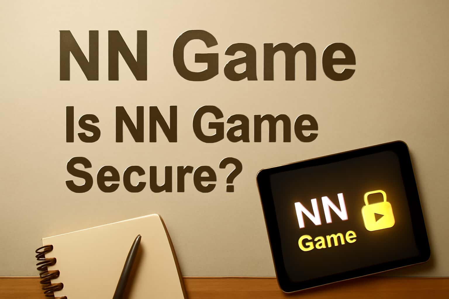 Illustration depicting security features of NN Game, focusing on data protection and user safety.